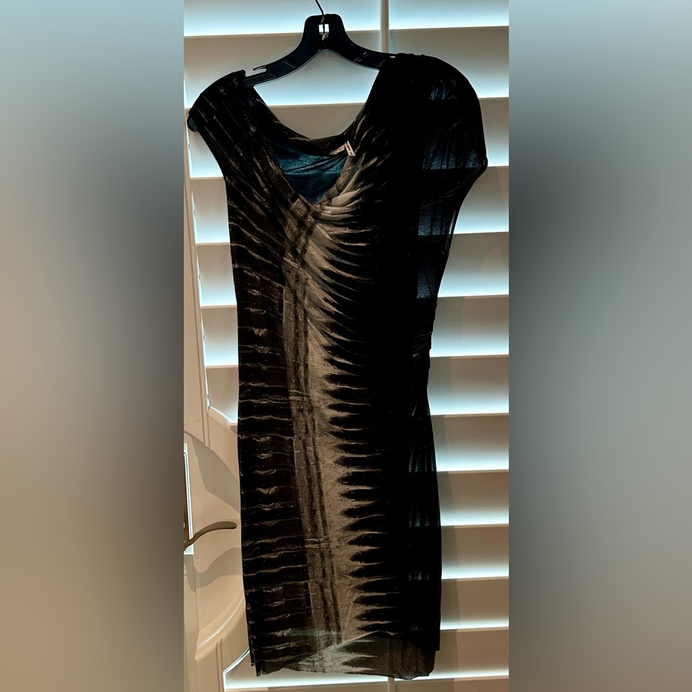 Helmut Lang Tie-Dye Shortsleeve Cotton Dress